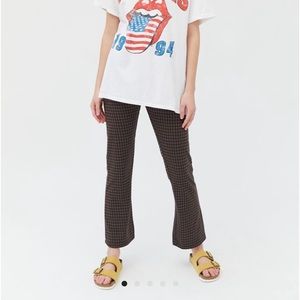 Kick flare check pants size small